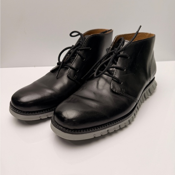 Cole Haan Black Leather Chukka Boots Zero Grand - Picture 1 of 7